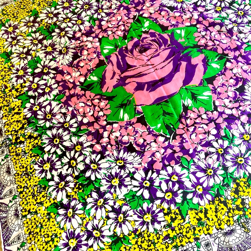 The Heart of CAbi FLORAL silk scarf.